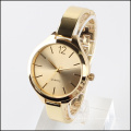 Relógio de ouro de luxo resistente a água, relógio de senhora com pulseira de charme